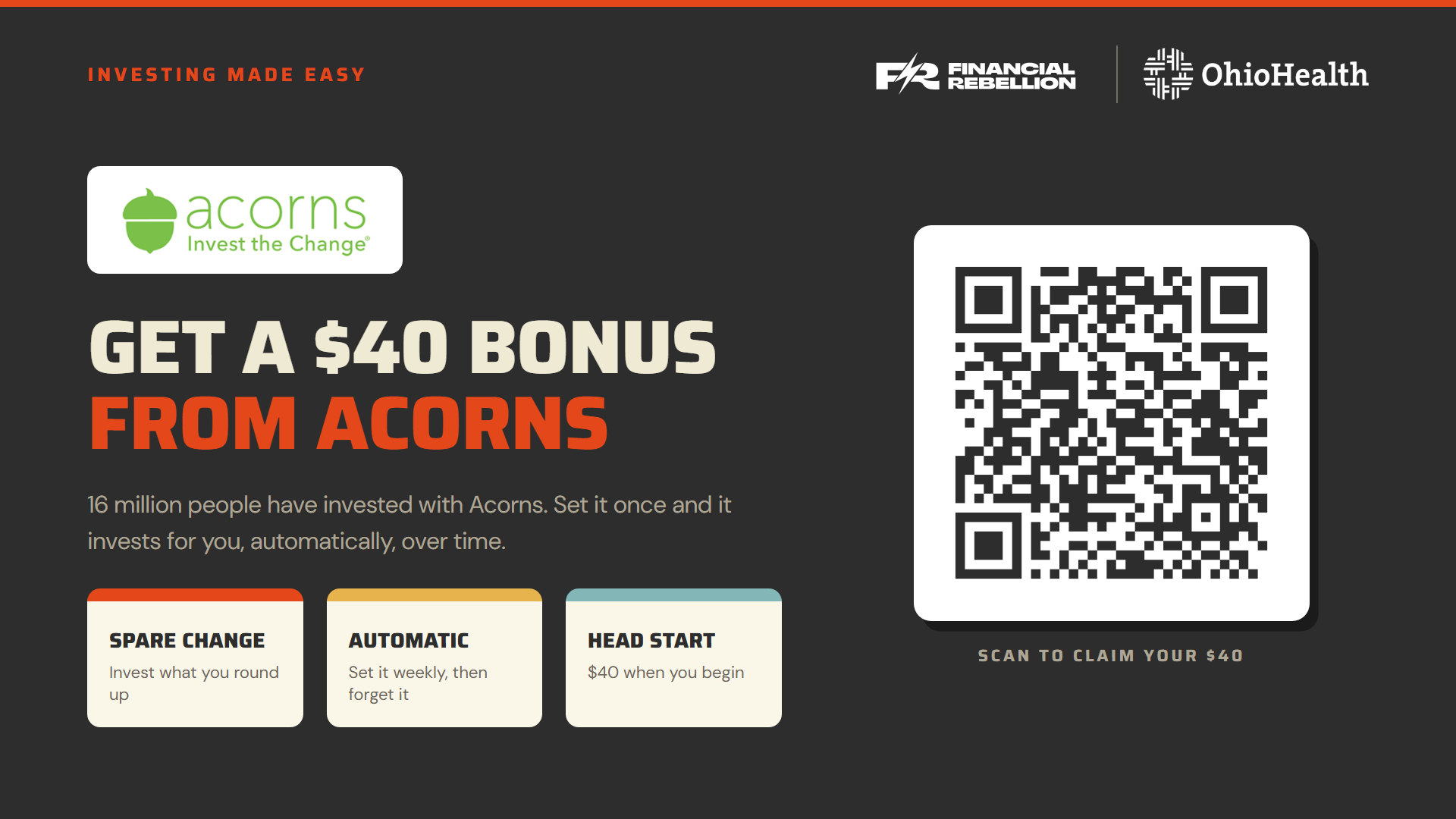 Get a $40 bonus from Acorns